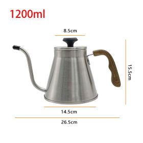 12L Hand Made Coffee Maker 304 Stainless Steel (Option: Stainless Steel Primary Color-1200ML)